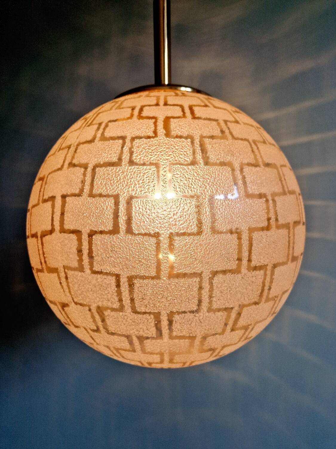 Space Age glass pendant light, 1970s