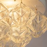 Plafonnier en verre pagode par Kalmar, Autriche, années 1960