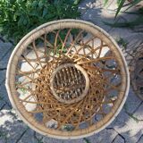 Pair of vintage rattan stools