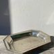 Octagonal silver-plated metal dish