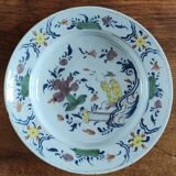 Plat ancien Delft XVIIe décor au chinois