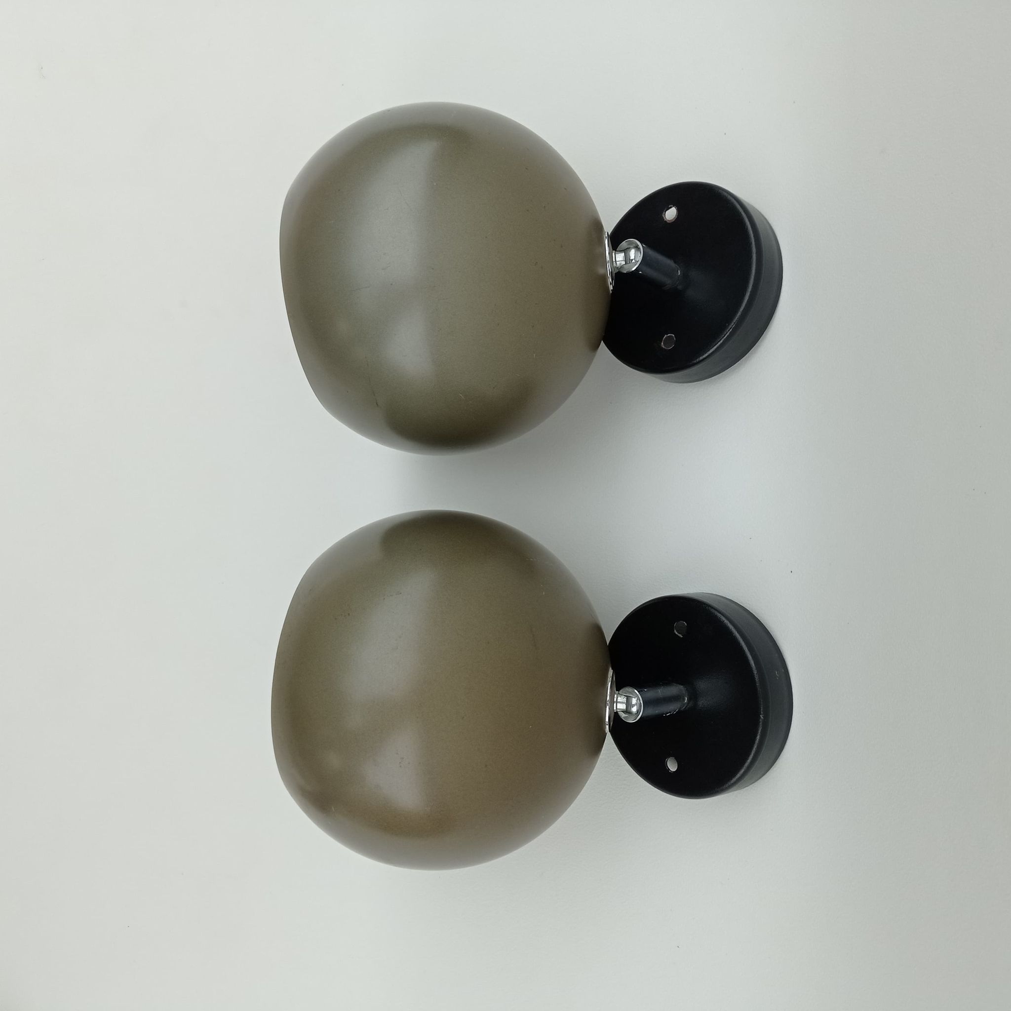 Space Age round wall lamps from the 70's