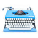 Revised Blue Olympia Dactymetal typewriter