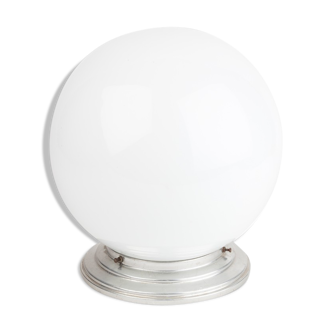 Ceiling light globe opaline white deco 1960