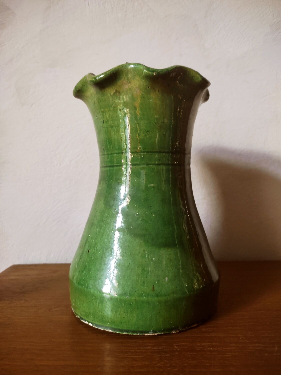 Glazed terracotta vase