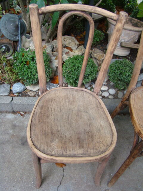 Lot of three old bistro chairs