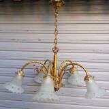 Bronze chandelier of Art Nouveau inspiration