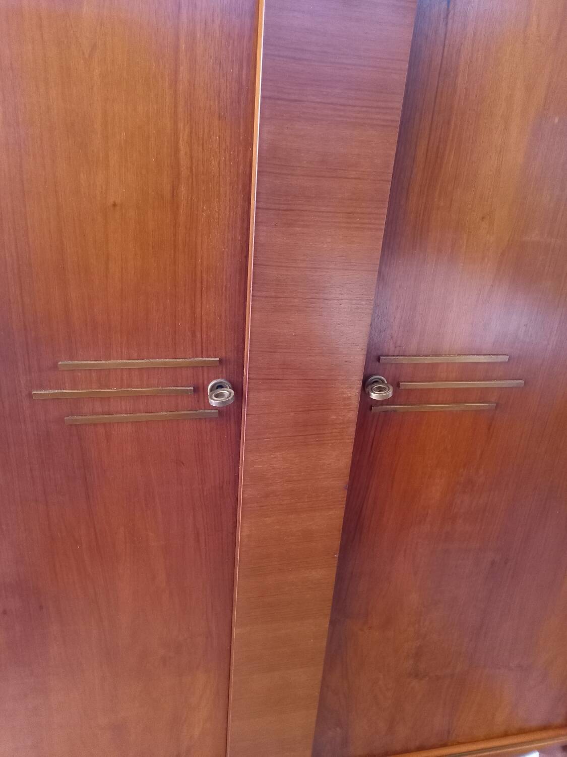 Old wood and brass cabinet