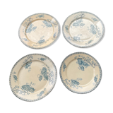 4 plates iron earth Royat sarreguemines U&C