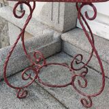 Ancienne jardinière en métal et fer forgé