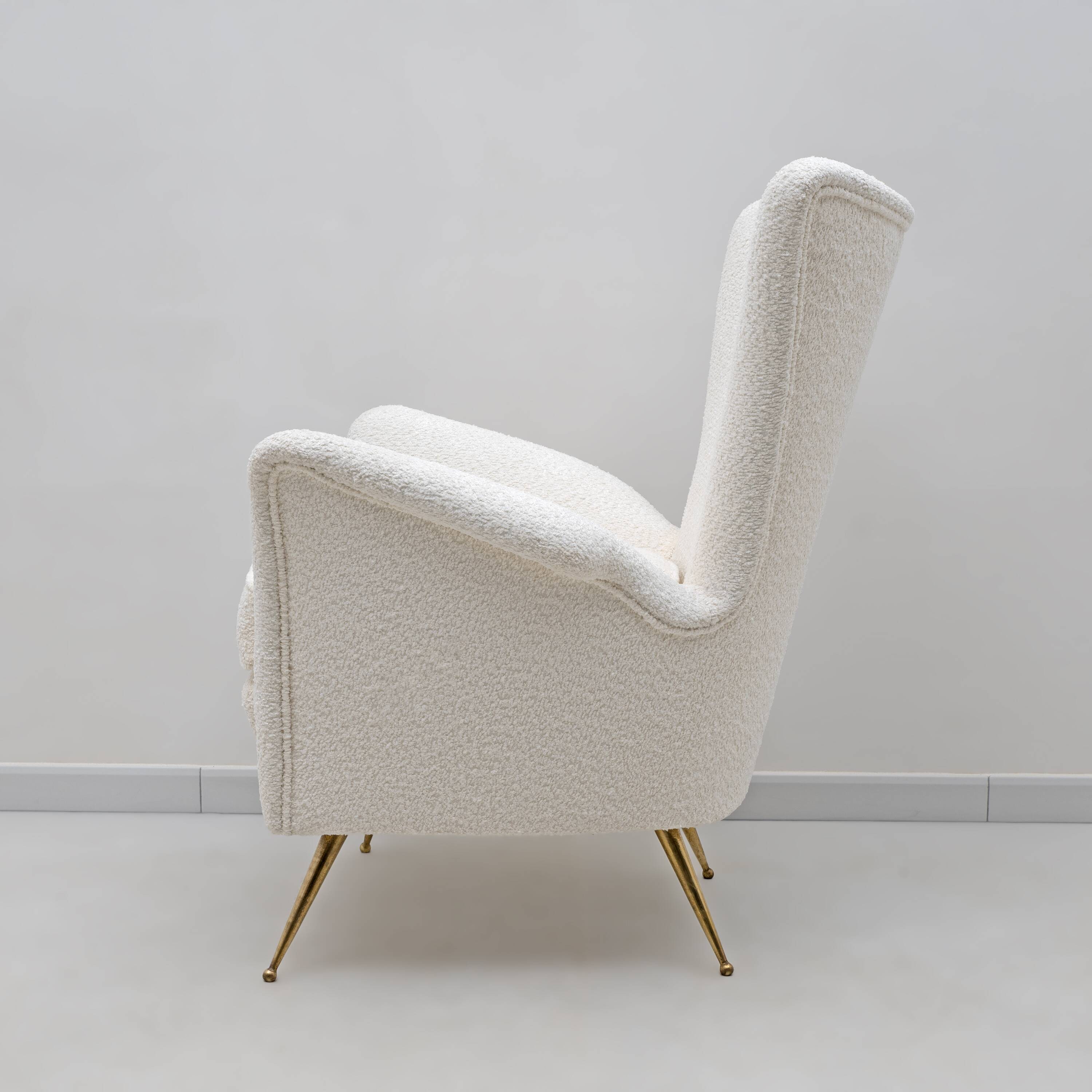 Art Dèco Italian Lounge Armchair from Hotel Bristol Merano, 50s