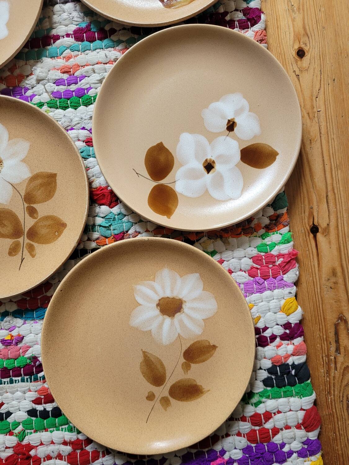 Lot de 10 assiettes à dessert en grès MDL