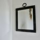 Miroir mural brutaliste en acier brut, années 40 50
