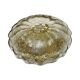 HP Leuchten Amber Flower Ceiling Lamp Pressed Glass Mid-Century Model 65282