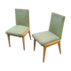 Paire de chaises des années 50 en hêtre teinté sycomore