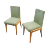 Pair of chairs from the 50s in sycamore tinted beech