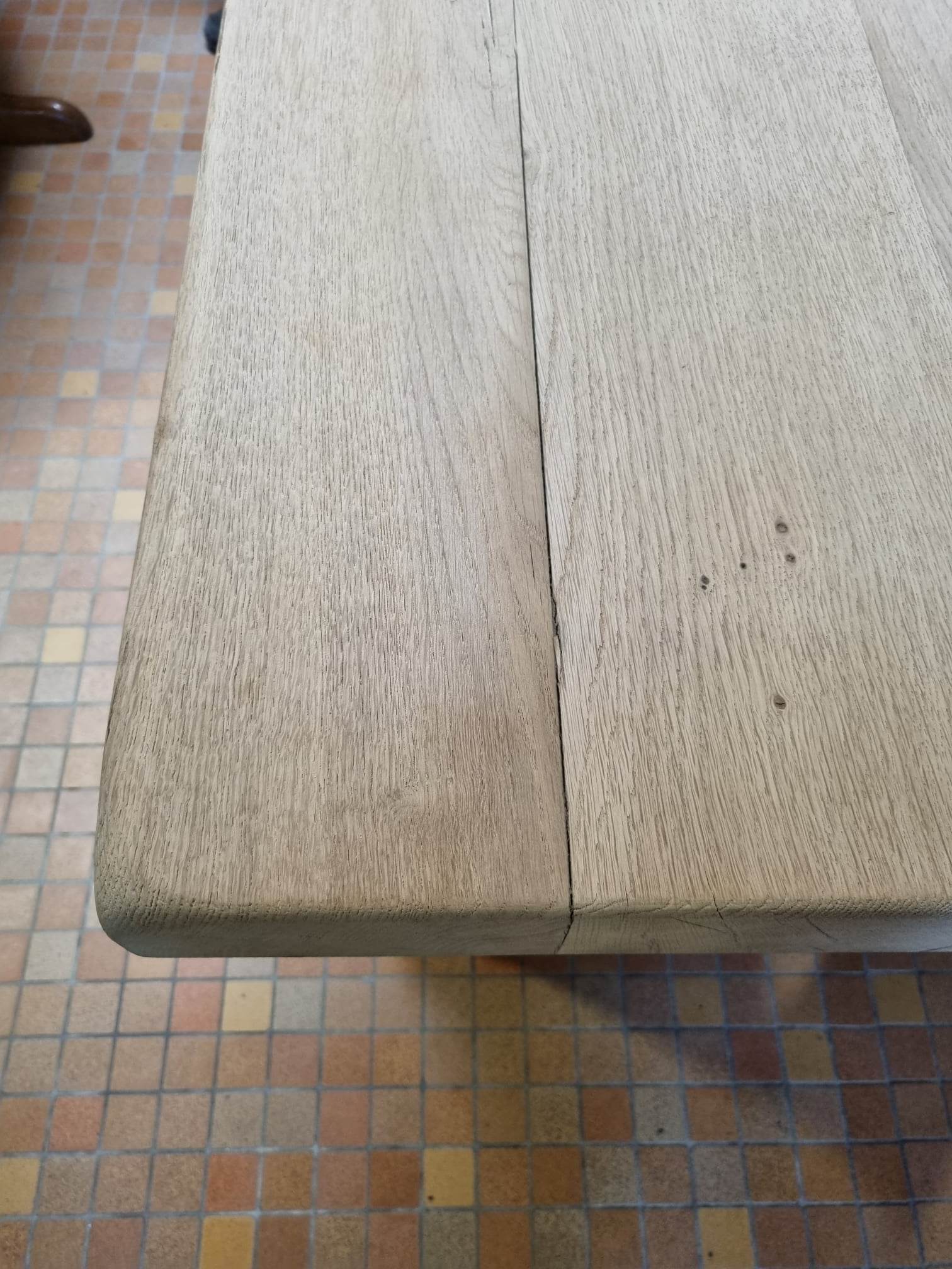 Brutalist oak table