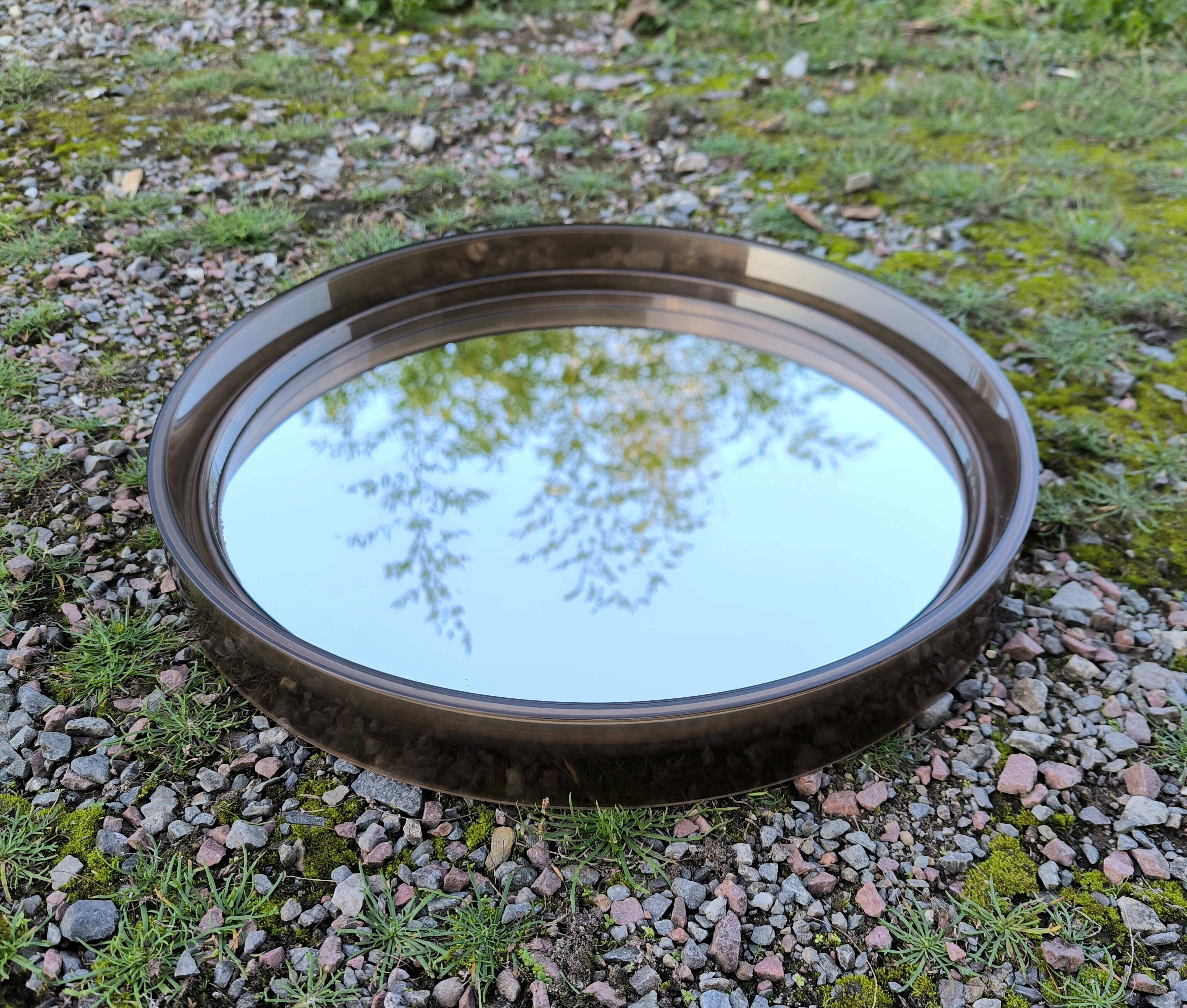 Vintage round mirror from the 70s
