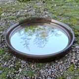 Miroir rond vintage années 70
