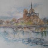 Paris watercolor print "Bernadette Voz"