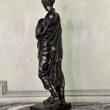 Diane de Gabies, bronze after the antique, brown patina, 19th century