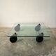Tavolo coffee table con ruote by Gae Aulenti for Fontana Arte 1980