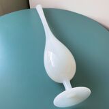 Soliflore vintage en verre opalin