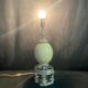 Old lamp foot silver metal and ostrich egg late nineteenth century
