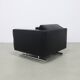 Fauteuil lounge en cuir et chrome par Molinari, 1990s