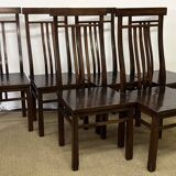 Set of 6 Mahogany wooden chairs