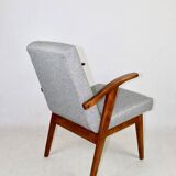 Set of  vintage armchairs chairs 300-123, design by M. Puchała - grey herringbone