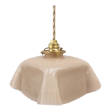 Vintage pendant lamp in pink opaline