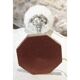 Chrome metal lamp with glass globe, Art Deco style, 20th century period.