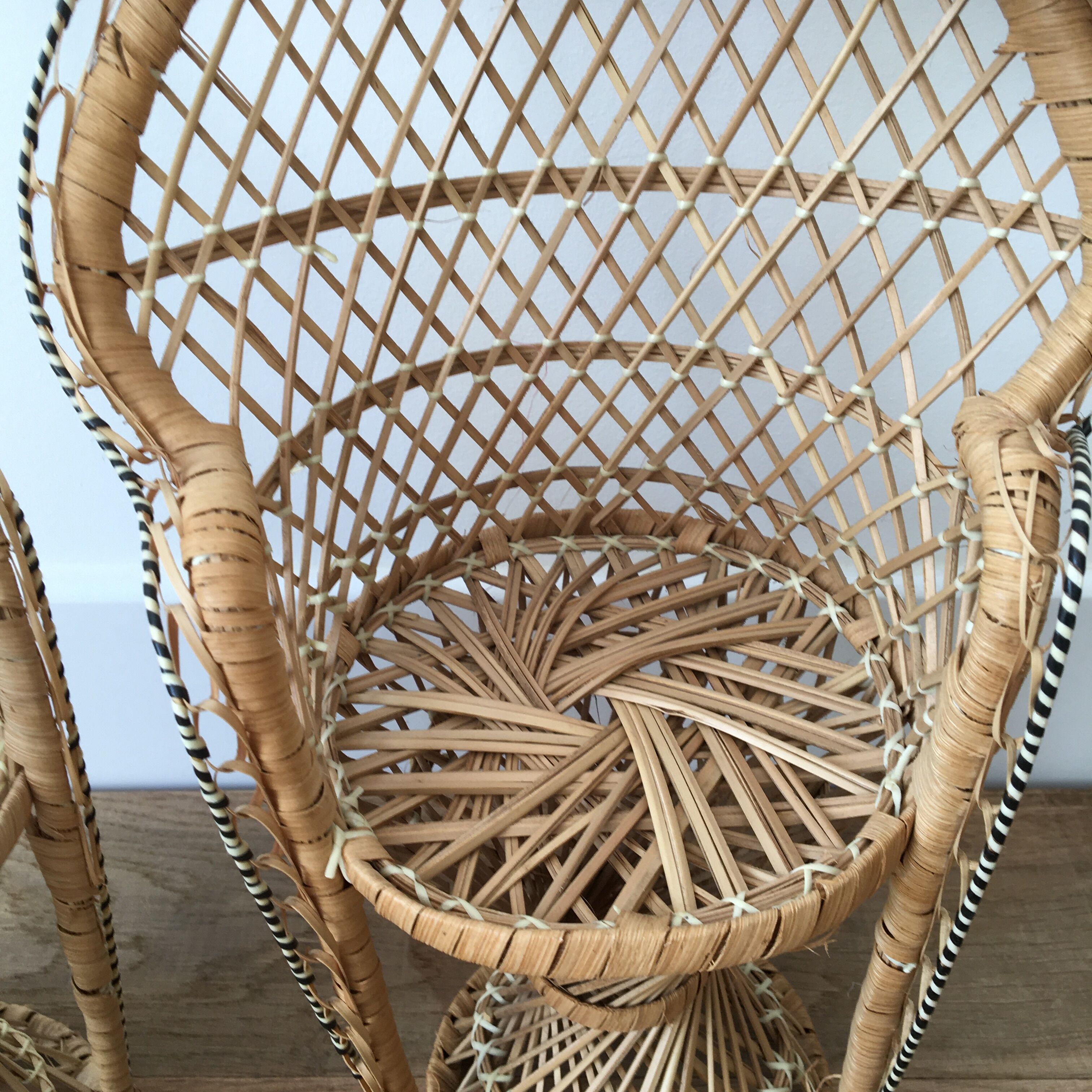 Pair of vintage doll chairs