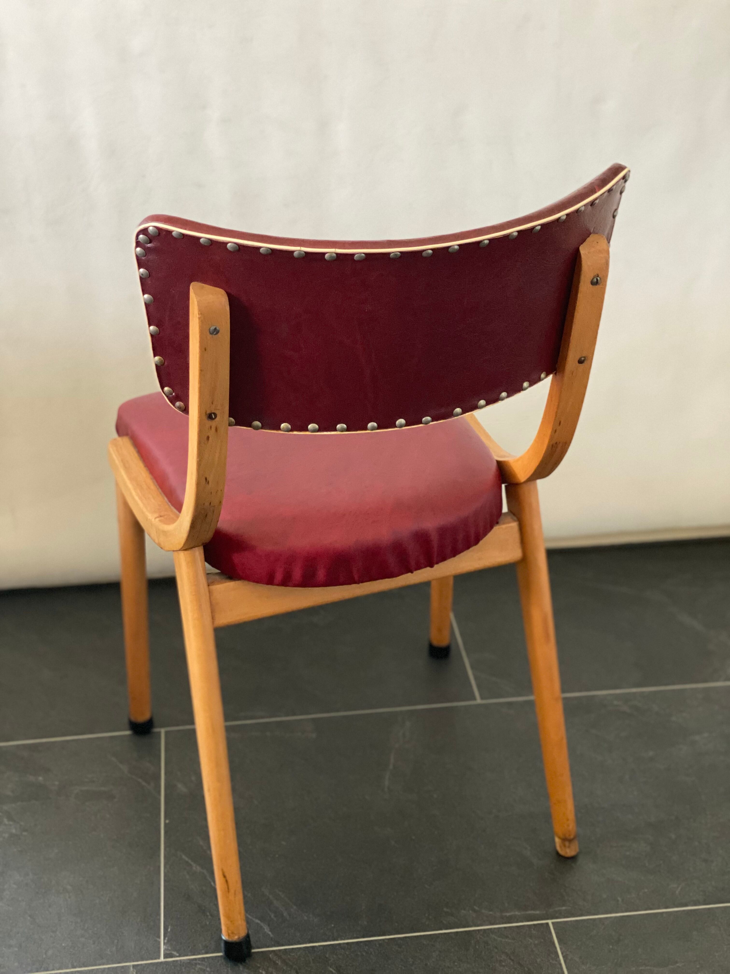 Bruynzeel Pine Wood Desk and Vintage Chair