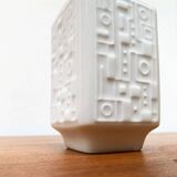 Brutalist porcelain vase from mid-century Wunsiedel Bavaria Porcelain, 1960s.