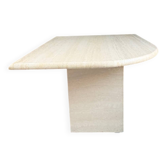 Table d'appoint vintage en travertin Italie