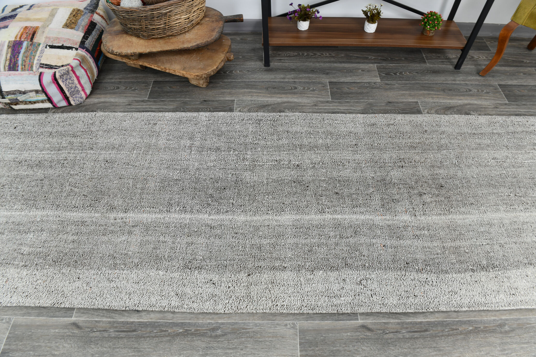 Modern oushak runner rug 103x316cm