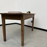 Small walnut farmhouse table with spindle legs