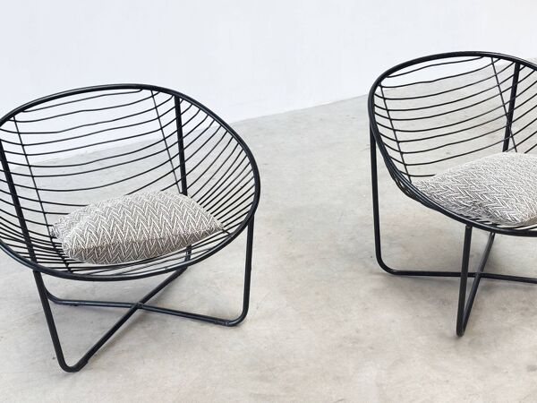Ensemble de deux chaises longues des années 1950 par Jean Louis Bonnant
