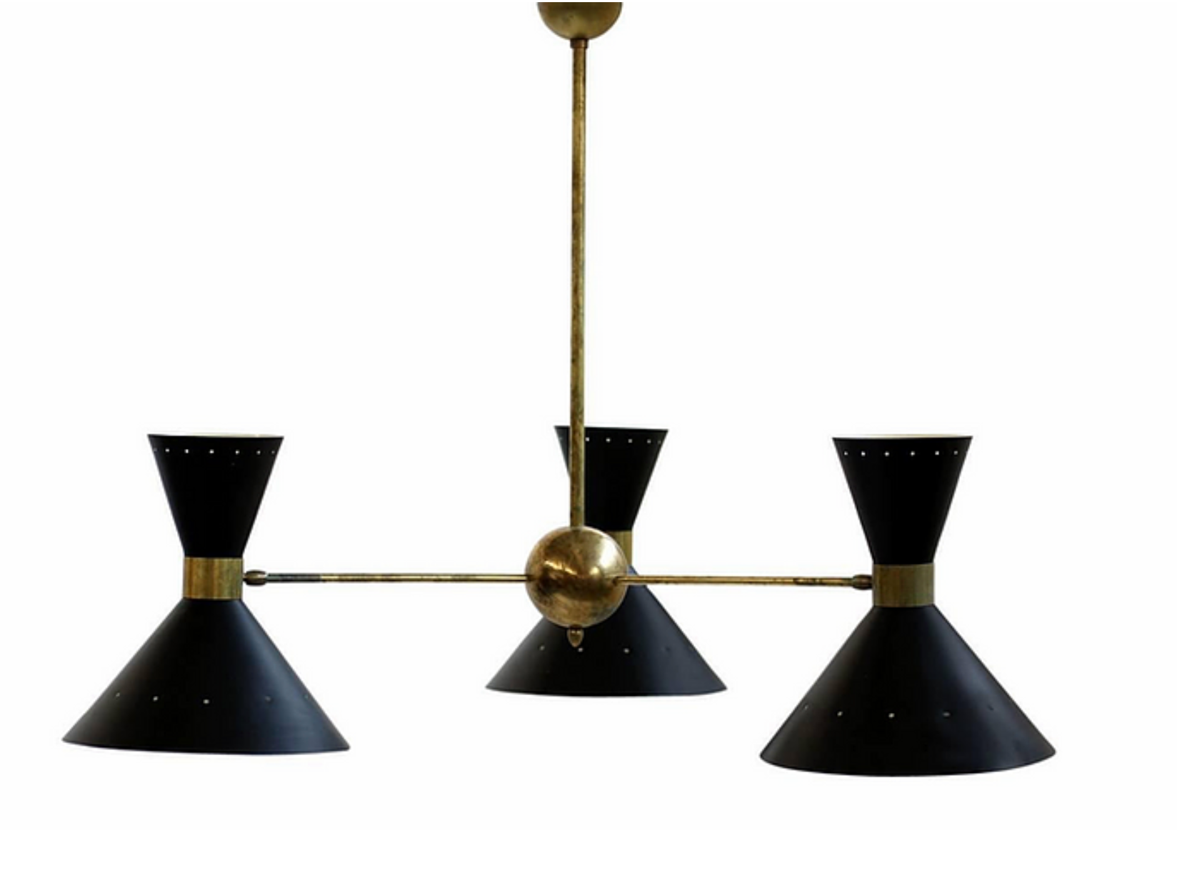 Lustre italien trompette en laiton