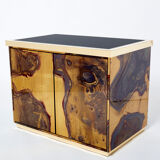 Pair of brass cabinets oxidized 1970