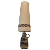 Lámpara cerámica Fat Lava con pantalla original, Scheurich Keramik, 60’s