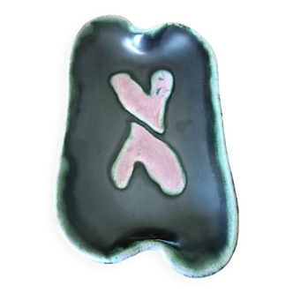 Vintage pocket tray. Pink hearts