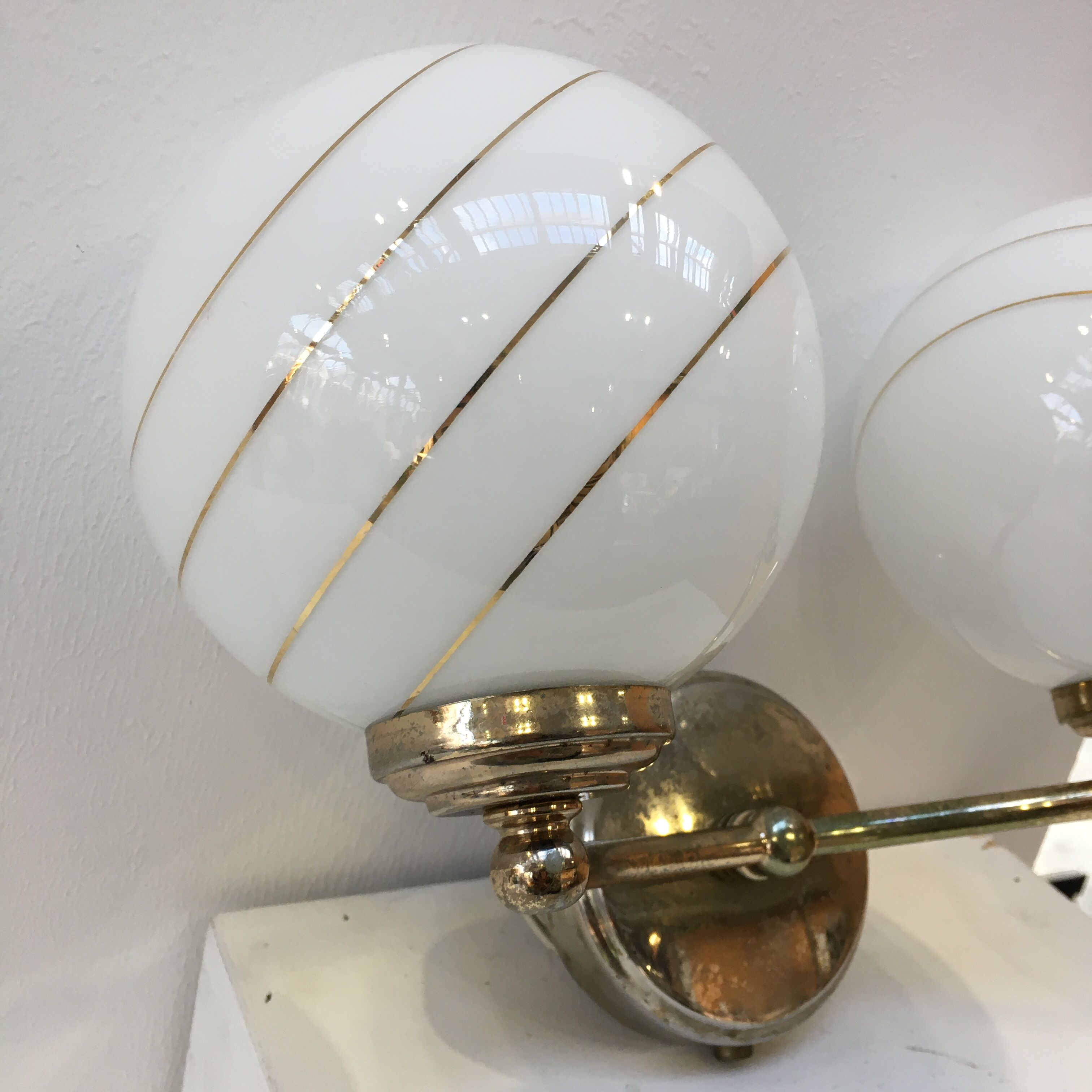 Double wall lamp two Art Deco