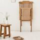 Chaise longue bois et cannage