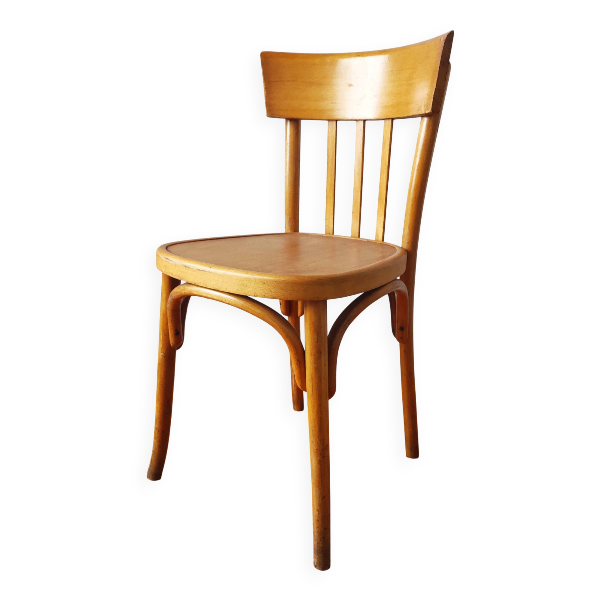 Vintage blonde wood bistro chair