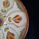 Assiette à huîtres hb henriot quimper grès 23 cm décor floral breton