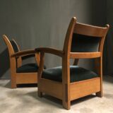 Pair of 1930's Dutch lounge chairs