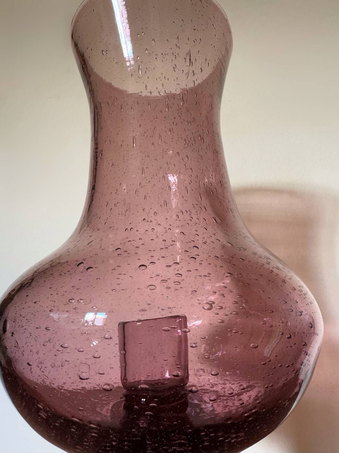 Large bubble glass tealight holder from Montauroux, 1960s